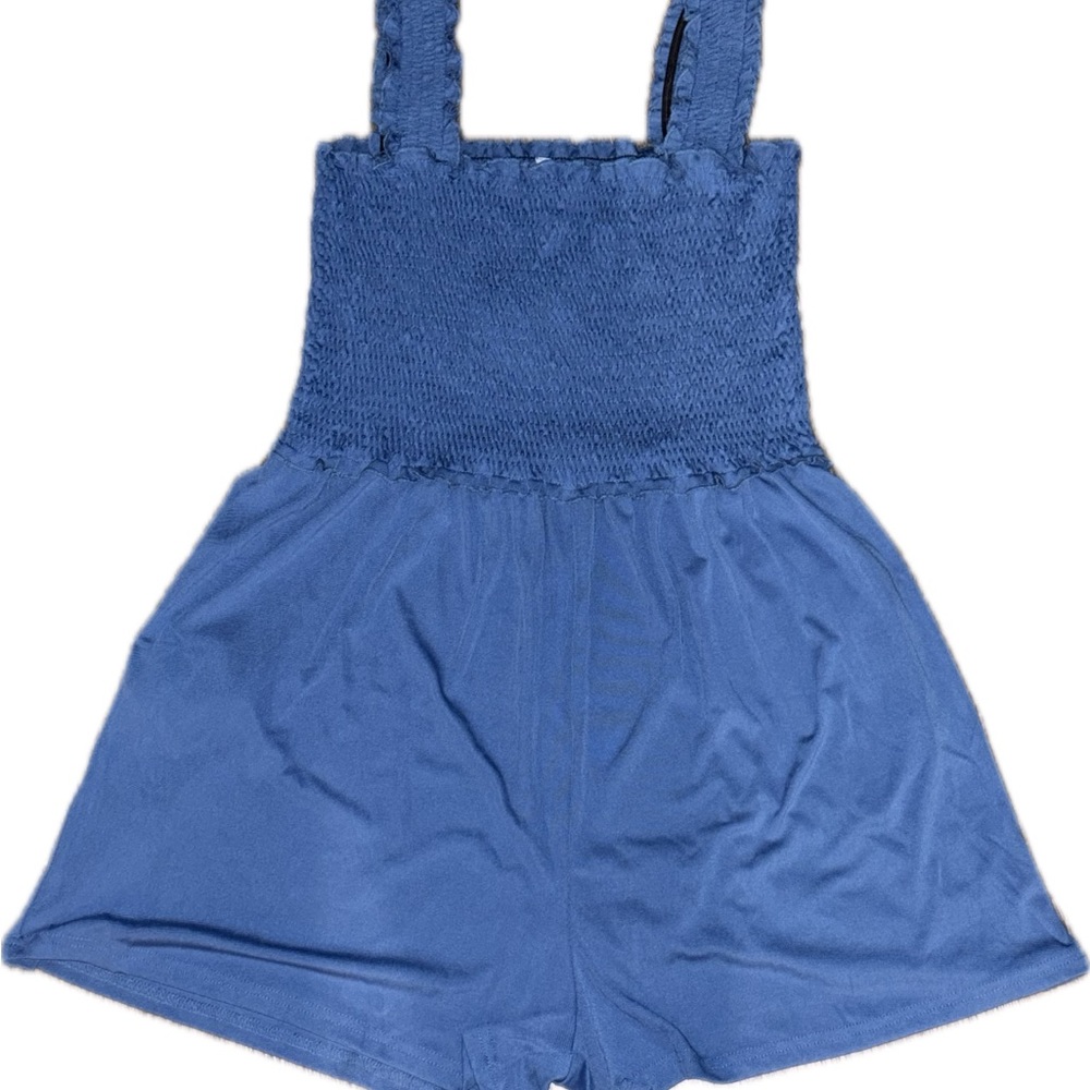 NWT Blue Smocked Romper - Deepself